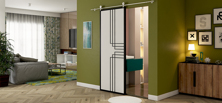 sliding bathroom door installation in Mill Valley